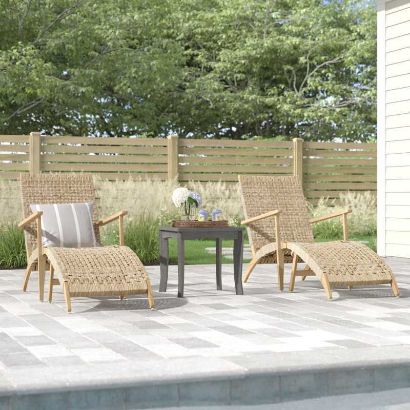 Beachcrest Home Buford Patio Chair with Ottoman Wayfair